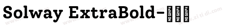 Solway ExtraBold字体转换
